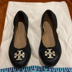 Tory Burch Black Ballet Flats